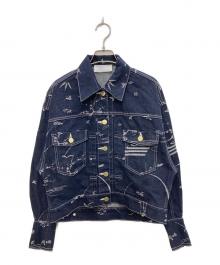 Mame Kurogouchi（マメクロゴウチ）の古着「Nature Pattern Jacquard Short Denim Jacket」｜インディゴ