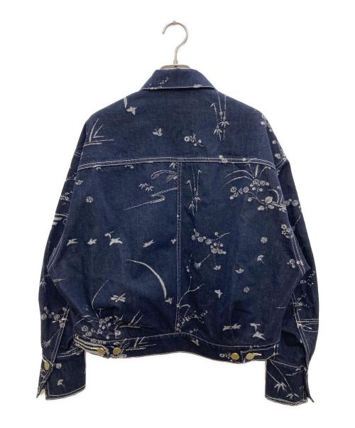 Mame Kurogouchi（マメクロゴウチ）Mame Kurogouchi (マメクロゴウチ) Nature Pattern Jacquard Short Denim Jacket インディゴ サイズ:SIZE 1の古着・服飾アイテム