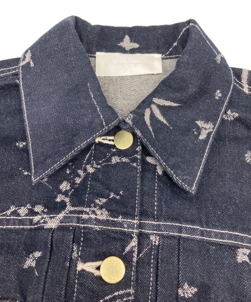 Mame Kurogouchi（マメクロゴウチ）Mame Kurogouchi (マメクロゴウチ) Nature Pattern Jacquard Short Denim Jacket インディゴ サイズ:SIZE 1の古着・服飾アイテム