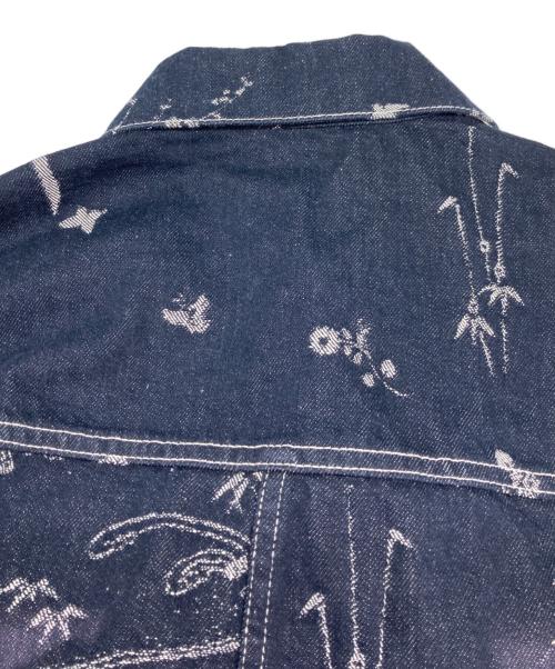 Mame Kurogouchi（マメクロゴウチ）Mame Kurogouchi (マメクロゴウチ) Nature Pattern Jacquard Short Denim Jacket インディゴ サイズ:SIZE 1の古着・服飾アイテム