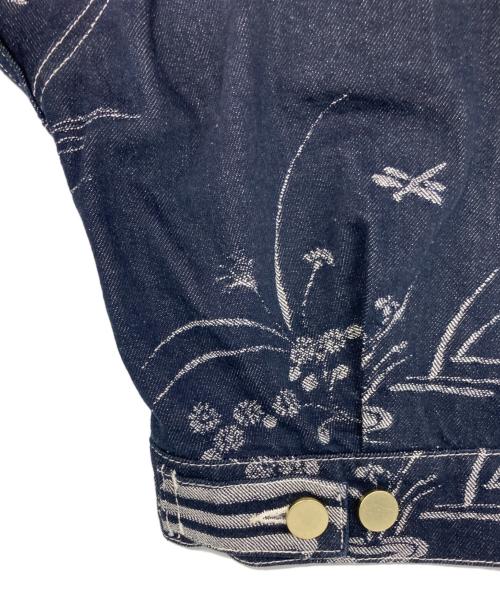 Mame Kurogouchi（マメクロゴウチ）Mame Kurogouchi (マメクロゴウチ) Nature Pattern Jacquard Short Denim Jacket インディゴ サイズ:SIZE 1の古着・服飾アイテム