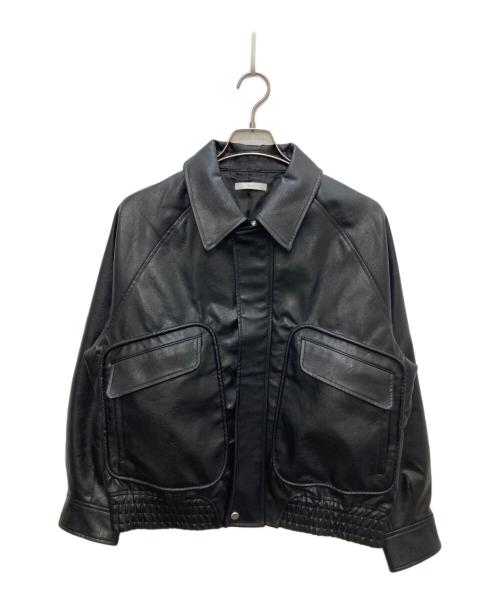 WYM LIDNM（ウィム バイ リドム）WYM LIDNM (ウィム バイ リドム) ARTIFICIAL GRAIN FLIGHT BLOUSON ブラック サイズ:Sの古着・服飾アイテム