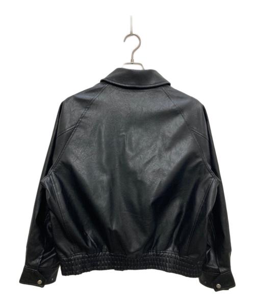 WYM LIDNM（ウィム バイ リドム）WYM LIDNM (ウィム バイ リドム) ARTIFICIAL GRAIN FLIGHT BLOUSON ブラック サイズ:Sの古着・服飾アイテム