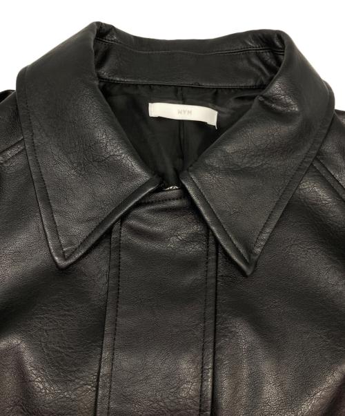 WYM LIDNM（ウィム バイ リドム）WYM LIDNM (ウィム バイ リドム) ARTIFICIAL GRAIN FLIGHT BLOUSON ブラック サイズ:Sの古着・服飾アイテム