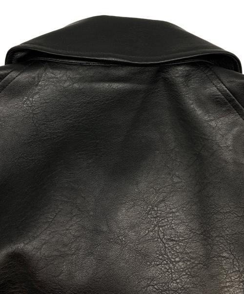 WYM LIDNM（ウィム バイ リドム）WYM LIDNM (ウィム バイ リドム) ARTIFICIAL GRAIN FLIGHT BLOUSON ブラック サイズ:Sの古着・服飾アイテム