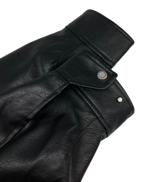 WYM LIDNM（ウィム バイ リドム）WYM LIDNM (ウィム バイ リドム) ARTIFICIAL GRAIN FLIGHT BLOUSON ブラック サイズ:Sの古着・服飾アイテム