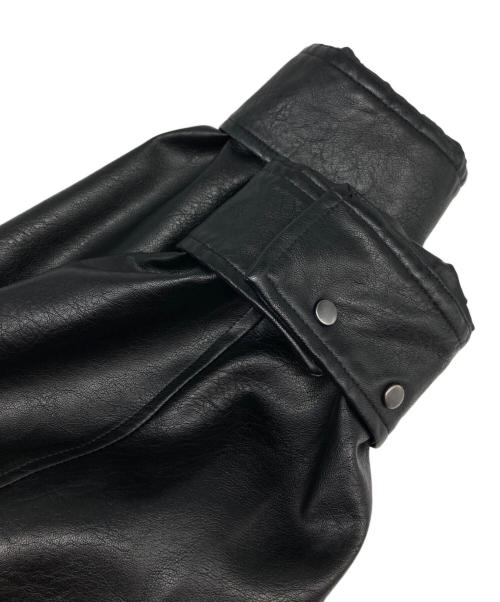 WYM LIDNM（ウィム バイ リドム）WYM LIDNM (ウィム バイ リドム) ARTIFICIAL GRAIN FLIGHT BLOUSON ブラック サイズ:Sの古着・服飾アイテム