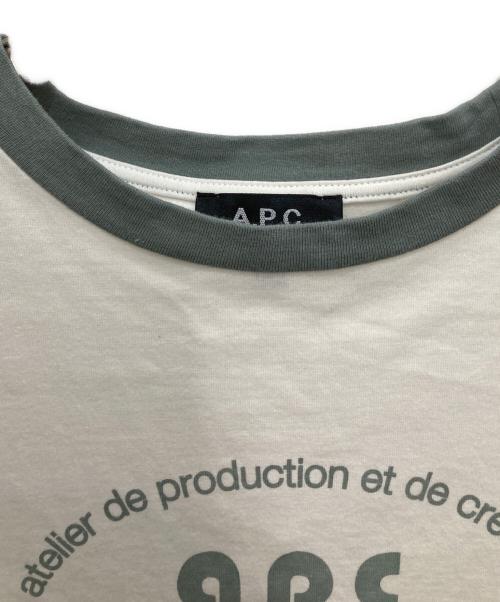 A.P.C.（アーペーセー）A.P.C. (アーペーセー) リンガーTシャツ ホワイト サイズ:Sの古着・服飾アイテム