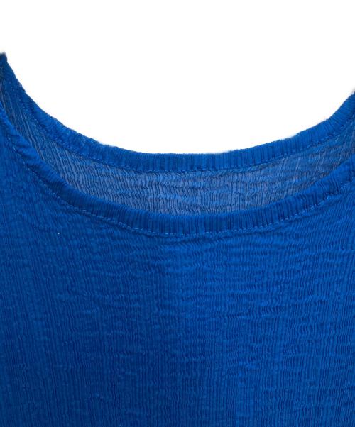 me ISSEY MIYAKE（ミーイッセイ ミヤケ）me ISSEY MIYAKE (ミーイッセイ ミヤケ) ノースリーブプリーツワンピース ブルー サイズ:-の古着・服飾アイテム