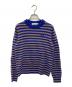 marimekko（マリメッコ）の古着「Tasaraita / Silfa knitted pullover」｜ブルー×ブラウン