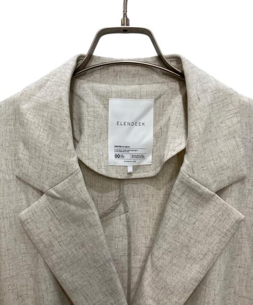 ELENDEEK（エレンディーク）ELENDEEK (エレンディーク) SLUB YARN TAILORED JK ベージュ サイズ:Ｆの古着・服飾アイテム