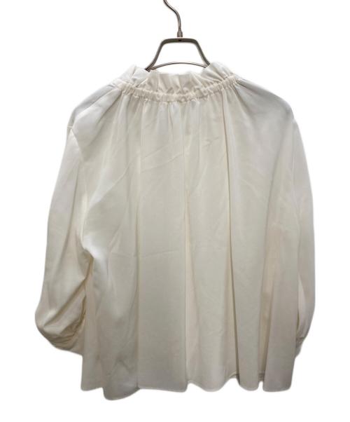 BALLSEY（ボールジィ）BALLSEY (ボールジィ) シアートロ フリルネックブラウス ホワイト サイズ:36の古着・服飾アイテム