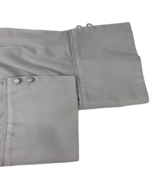 BALLSEY（ボールジィ）BALLSEY (ボールジィ) コットンシルクサテン スタンドカラーブラウス グレー サイズ:36の古着・服飾アイテム