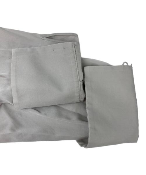 BALLSEY（ボールジィ）BALLSEY (ボールジィ) コットンシルクサテン スタンドカラーブラウス グレー サイズ:36の古着・服飾アイテム