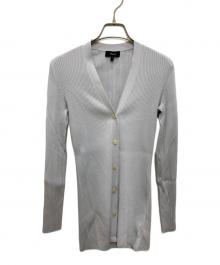 theory（セオリー）の古着「WOOSTER CREPE KNIT Style: BUTTON RIB CARDI」｜ピンク