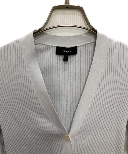 theory（セオリー）theory (セオリー) WOOSTER CREPE KNIT Style: BUTTON RIB CARDI ピンク サイズ:Ｓの古着・服飾アイテム