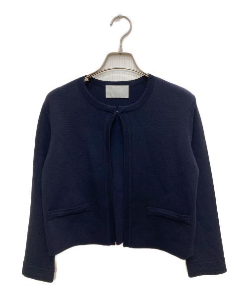 CELFORD（セルフォード）CELFORD (セルフォード) クロスステッチニットジャケット ネイビー サイズ:36の古着・服飾アイテム
