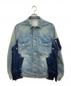 sacaiサカイ）の古着「Denim × MA-1 Jacket」｜ブルー