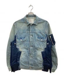 sacai（サカイ）の古着「Denim × MA-1 Jacket」｜ブルー