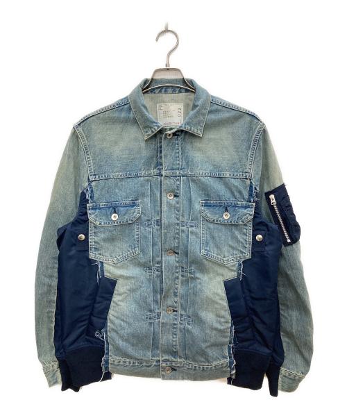 sacai（サカイ）sacai (サカイ) Denim × MA-1 Jacket ブルー サイズ:2の古着・服飾アイテム