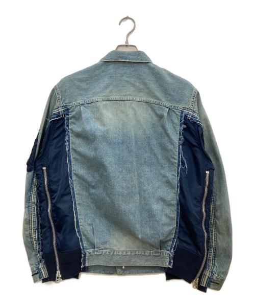 sacai（サカイ）sacai (サカイ) Denim × MA-1 Jacket ブルー サイズ:2の古着・服飾アイテム