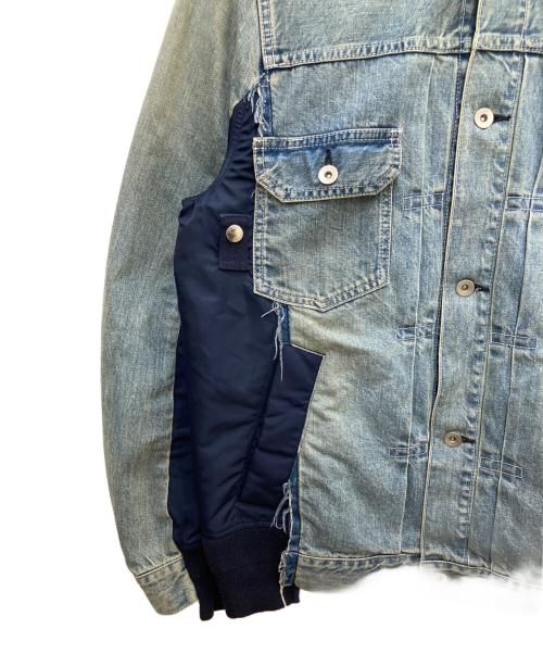 sacai（サカイ）sacai (サカイ) Denim × MA-1 Jacket ブルー サイズ:2の古着・服飾アイテム