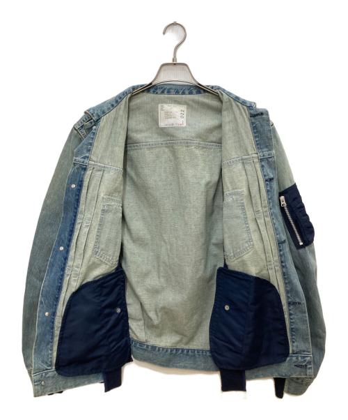 sacai（サカイ）sacai (サカイ) Denim × MA-1 Jacket ブルー サイズ:2の古着・服飾アイテム