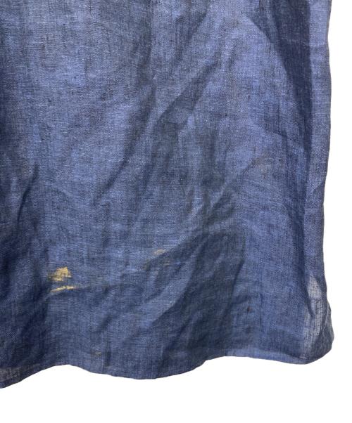 Aquascutum（アクアスキュータム）Aquascutum (アクアスキュータム) MAXILIN リネンシャツ ネイビー サイズ:SIZE 8の古着・服飾アイテム