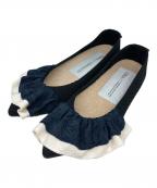 offen×ecmileオッフェン×エクミール）の古着「BALLET TUTU FRILL パンプス」｜ネイビー