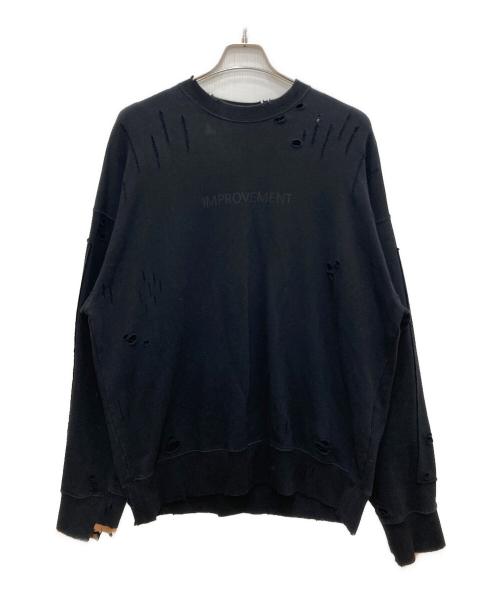 stein（シュタイン）stein (シュタイン) OVERSIZED REBUILD SWEAT LS ブラック サイズ:Sの古着・服飾アイテム