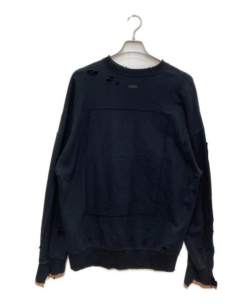 stein（シュタイン）stein (シュタイン) OVERSIZED REBUILD SWEAT LS ブラック サイズ:Sの古着・服飾アイテム