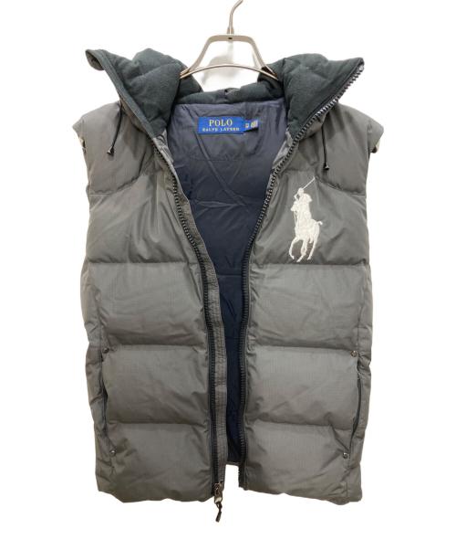 POLO RALPH LAUREN（ポロ・ラルフローレン）POLO RALPH LAUREN (ポロ・ラルフローレン) ビッグポニーダウンベスト グレー サイズ:XSの古着・服飾アイテム