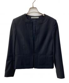 theory luxe（セオリーリュクス）の古着「ノーカラージャケット」｜ブラック