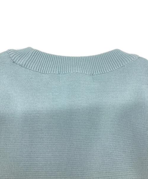 YORI（ヨリ）YORI (ヨリ) コットンパフスリーブニット ブルー サイズ:Freeの古着・服飾アイテム