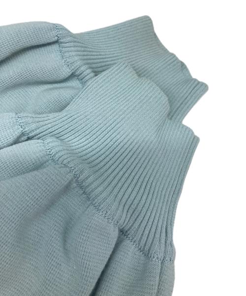 YORI（ヨリ）YORI (ヨリ) コットンパフスリーブニット ブルー サイズ:Freeの古着・服飾アイテム