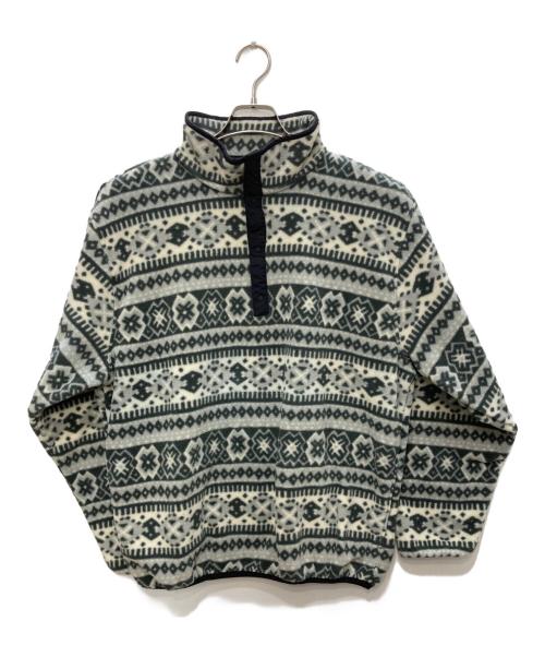 L.L.Bean（エルエルビーン）L.L.Bean (エルエルビーン) 総柄フリースプルオーバー グレー サイズ:Ｌの古着・服飾アイテム