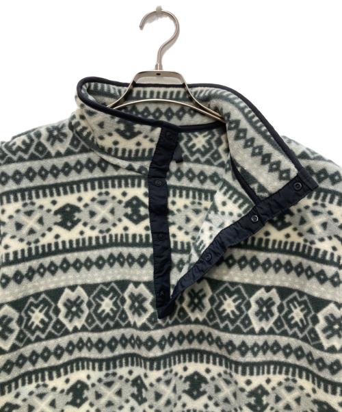 L.L.Bean（エルエルビーン）L.L.Bean (エルエルビーン) 総柄フリースプルオーバー グレー サイズ:Ｌの古着・服飾アイテム