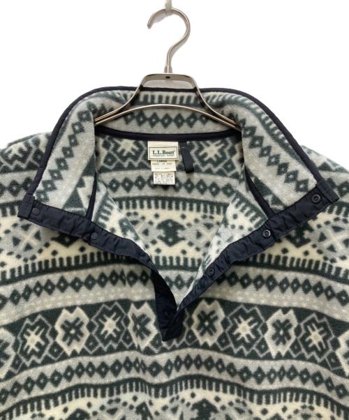 L.L.Bean（エルエルビーン）L.L.Bean (エルエルビーン) 総柄フリースプルオーバー グレー サイズ:Ｌの古着・服飾アイテム