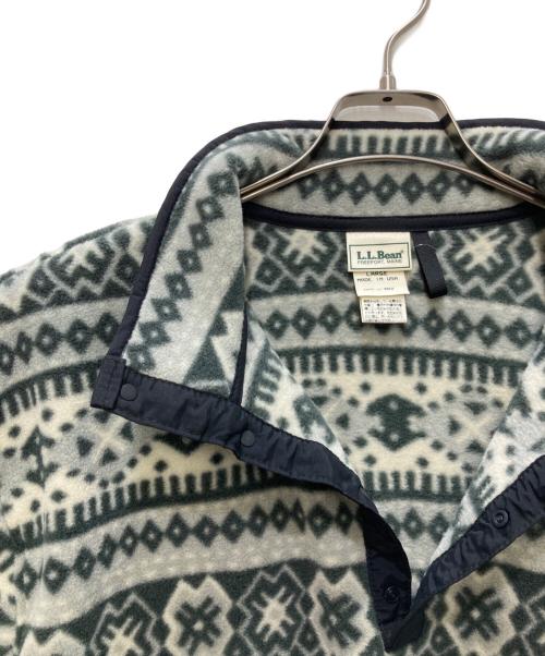 L.L.Bean（エルエルビーン）L.L.Bean (エルエルビーン) 総柄フリースプルオーバー グレー サイズ:Ｌの古着・服飾アイテム