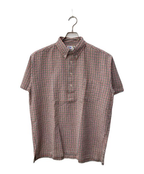 reyn spooner（レイン スプナー）reyn spooner (レイン スプナー) シアサッカー半袖シャツ ブラック×レッド サイズ:L 未使用品の古着・服飾アイテム