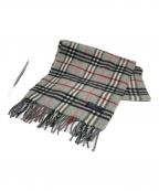 Burberry'sバーバリーズ）の古着「ラムウール ノバチェックマフラー」｜グレー