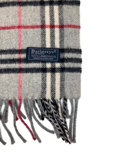 Burberry's（バーバリーズ）Burberry's (バーバリーズ) ラムウール ノバチェックマフラー グレーの古着・服飾アイテム