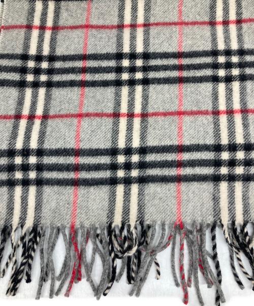 Burberry's（バーバリーズ）Burberry's (バーバリーズ) ラムウール ノバチェックマフラー グレーの古着・服飾アイテム