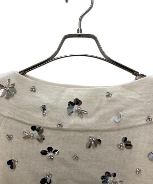 CELFORD（セルフォード）CELFORD (セルフォード) ペタルビジューニットワンピース ホワイト サイズ:FREEの古着・服飾アイテム