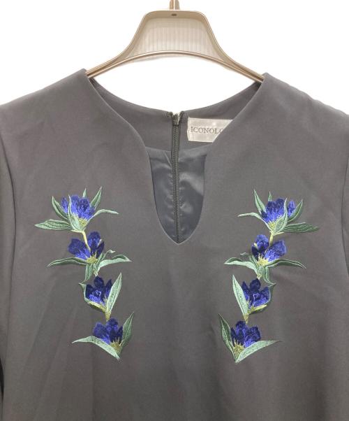 iCONOLOGY（イコノロジー）iCONOLOGY (イコノロジー) 花を着るワンピース ブラック サイズ:1の古着・服飾アイテム