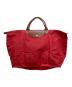 LONGCHAMP（ロンシャン）の古着「ルプリアージュ ラージハンドバッグ」｜レッド