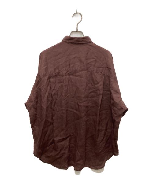 Spick and Span（スピック＆スパン）Spick and Span (スピック＆スパン) 80リネンカシュクール ビッグシャツ ブラウン サイズ:FREEの古着・服飾アイテム