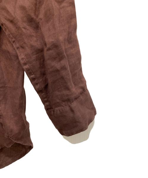 Spick and Span（スピック＆スパン）Spick and Span (スピック＆スパン) 80リネンカシュクール ビッグシャツ ブラウン サイズ:FREEの古着・服飾アイテム