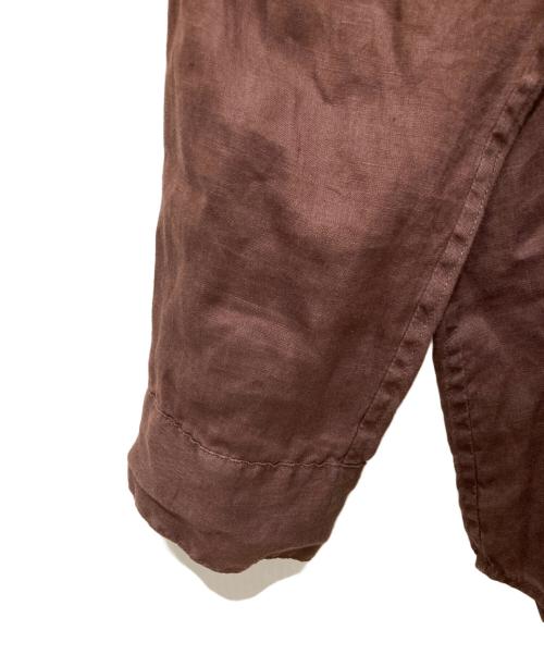 Spick and Span（スピック＆スパン）Spick and Span (スピック＆スパン) 80リネンカシュクール ビッグシャツ ブラウン サイズ:FREEの古着・服飾アイテム