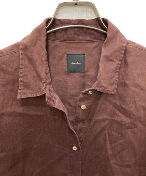 Spick and Span（スピック＆スパン）Spick and Span (スピック＆スパン) 80リネンカシュクール ビッグシャツ ブラウン サイズ:FREEの古着・服飾アイテム